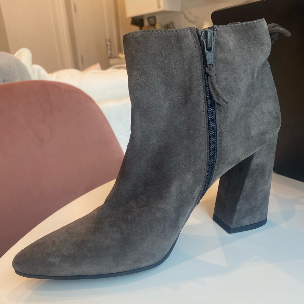 Stuart weitzman grey suede booties